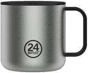 24 Bottles Becher Casa Mug Brushed Steel 340ml, 18/8 Edelstahl / Polypropylen /