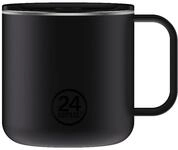 24 Bottles Becher Casa Mug Tuxedo Black 340ml, 18/8 Edelstahl / Polypropylen /