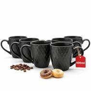 BigDean Tasse Moderne Kaffeebecher 400 ml farbige Kaffeetassen aus Steingut,...