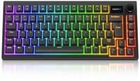 Titanwolf ALPHA Gaming Tastatur TKL, 82 Tasten mechanisch, TFT-Display, RGB