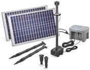 esotec Solarpumpe 50/1300 Solar Teichpumpenset + LED + 12 Ah Pb-Akkuspeicher...