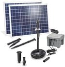 esotec Solarpumpe 100/4000 Teichpumpen-Set 4000l/h, Akku, LED-Licht, Solarmodule
