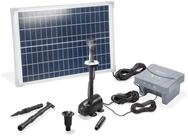 esotec Solarpumpe 25/700 Teichpumpen-Set 700l/h, Akku, LED-Licht, 25Wp...