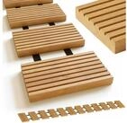 holz4home&reg; Holzfliesen Rollweg aus L&auml;rchenholz I Holzweg Gartenweg zum...