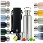 Blumtal Thermoflasche Thermosflasche 1L - doppelwandige Flasche Edelstahl 1L -...
