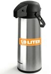 EUROHOME Pump-Isolierkanne Airpot Pumpkanne Edelstahl f&uuml;r 1,9 Liter mit...