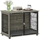 PawHut Hundeh&uuml;tte f&uuml;r Zuhause, Hundebox f&uuml;r gro&szlig;e Hunde, Grau, 100 x 60 x...