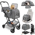 My Duque Hundebuggy Carry-Trio 3in1 Hundebuggy grau, Hundewagen und Hundesitz,...