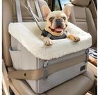 LuxusKollektion Hunde-Autositz Hundeautositz Schnallen Pl&uuml;schbezug R&uuml;ckbank