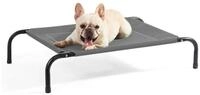 LuxusKollektion Hundebett Hundeliege Outdoor erh&ouml;ht S 87x63cm H20cm Grau L 87...
