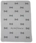 DAVID FUSSENEGGER Tierdecke Hundedecke 'my best friend/Knochen allover' grau