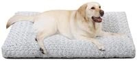 LuxusKollektion Hundebett Hundebett XL waschbar flauschig Hellgrau L 105 x B 70...