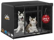 LuxusKollektion Schutzplane Hundek&auml;figabdeckung 600D Oxford Hundebox L 76 x B...