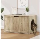 vidaXL Tierkorb 85 x 55 x 50,5 cm Katzenhaus Sonoma 85x55x53,5 cm Spanplatte