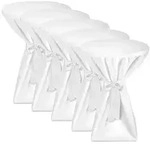 Beautissu Stehtischhusse 5X Premium Stehtischhussen 70 cm Blickdicht Wei&szlig;,