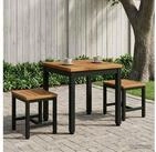 vidaXL Couchtisch vidaXL Couchtisch Nat&uuml;rlich und Schwarz 40 x 40,5 x 36 cm