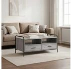 vidaXL Couchtisch vidaXL Couchtisch Sonoma-Grau 99,5 x 49 x 46 cm Holzwerkstoff