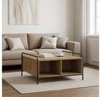 vidaXL Couchtisch 80 x 80 x 41 cm Couchtisch Artisan-Eiche 50x49x41 cm...