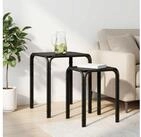 vidaXL Beistelltisch vidaXL Beistelltisch Schwarz Eichen-Optik 41 x 40 x 50 cm