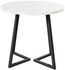 LuxusKollektion Esstisch Esstisch rund 80 cm Marmoroptik Metallgestell (1-St)
