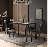 Vicco Esstisch Grand, Schwarz/Schwarz, 120 x 70 cm