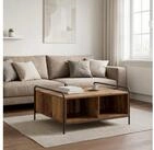 vidaXL Couchtisch 80 x 80 x 41 cm Couchtisch Altholz 50x49x41 cm Holzwerkstoff