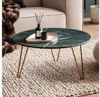 FINEBUY Couchtisch FB107736 Sofatisch Echter Marmor &Oslash; 70 cm Tisch...