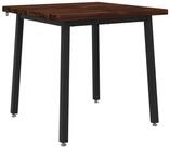 vidaXL Esstisch 90 x 90 x 75 cm Massivholz Dunkelbraun und Schwarz (1-St)