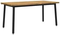 vidaXL Esstisch Quadratischer Esstisch 160 x 70 x 75 cm Massivholz Wei&szlig; (1-St)