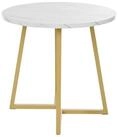 LuxusKollektion Esstisch Runder Esstisch 80 cm Marmoroptik Metallgestell (1-St)