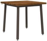 vidaXL Esstisch 90 x 90 x 75 cm Massivholz Natur und Kaffee Quadratisch (1-St)