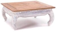 DESIGN DELIGHTS Couchtisch OPIUMTISCH "EAST 80", 80x80x36 cm, Altholz massiv,