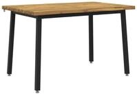 vidaXL Esstisch 120 x 80 x 75 cm Massivholz Wei&szlig; und Schwarz (1-St)