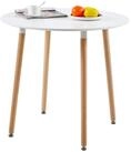 LuxusKollektion Esstisch Esstisch rund MDF Buchenholz K&uuml;chentisch 4 Beine 80 x...