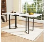 LuxusKollektion Esstisch Esstisch Ausziehbar Wei&szlig; 140-179cm 2-6 Personen B...