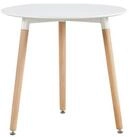 LuxusKollektion Esstisch Esstisch rund skandinavisch 3 Beine Buchenholz 80 x 73...