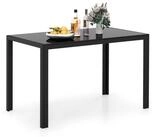 LuxusKollektion Esstisch Esstisch Glas Metallbeine 120x70 cm 4 Personen schwarz