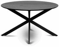 M2 Kollektion Couchtisch runde Form, in Esche Dekor schwarz, Metall + MDF -...