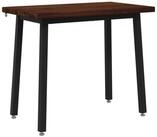 vidaXL Esstisch 90 x 55 x 75 cm Massivholz Dunkelbraun und Schwarz (1-St)