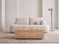 WFL GROUP Couchtisch rechteckig in Blockform, mobil mit versteckten Rollen...