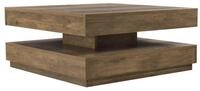 en.casa Couchtisch, &raquo;Florenz&laquo; quadratisch 76 x 76 x 38 cm Holzoptik