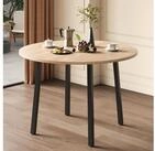 OKWISH Esstisch Klappbarer Beistelltisch 100x100 cm, MDF Eichenfarbe. (Packung,