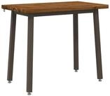 vidaXL Esstisch 110 x 55 x 75 cm Massivholz Natur und Kaffee (1-St)