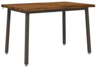 vidaXL Esstisch 120 x 80 x 75 cm Massivholz Natur und Kaffee (1-St)