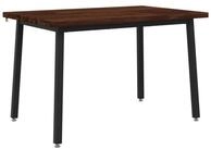 vidaXL Esstisch 120 x 70 x 75 cm Massivholz Dunkelbraun und Schwarz (1-St)