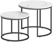 LEOBERT Couchtisch Couchtisch Rund Beistelltisch Loft Design (Set, 2-St., 2er...