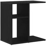 vidaXL Beistelltisch Beistelltisch Schwarz Eichen-Optik 50 x 30 x 50 cm (1-St)