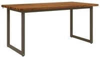 vidaXL Esstisch Quadratischer Esstisch 160 x 70 x 75 cm Massivholz Natur (1-St)