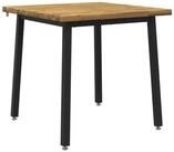 vidaXL Esstisch 80 x 80 x 75 cm Massivholz Wei&szlig; und Schwarz Quadratisch (1-St)