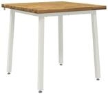 vidaXL Esstisch 70 x 70 x 75 cm Massivholz Wei&szlig; Quadratisch (1-St)